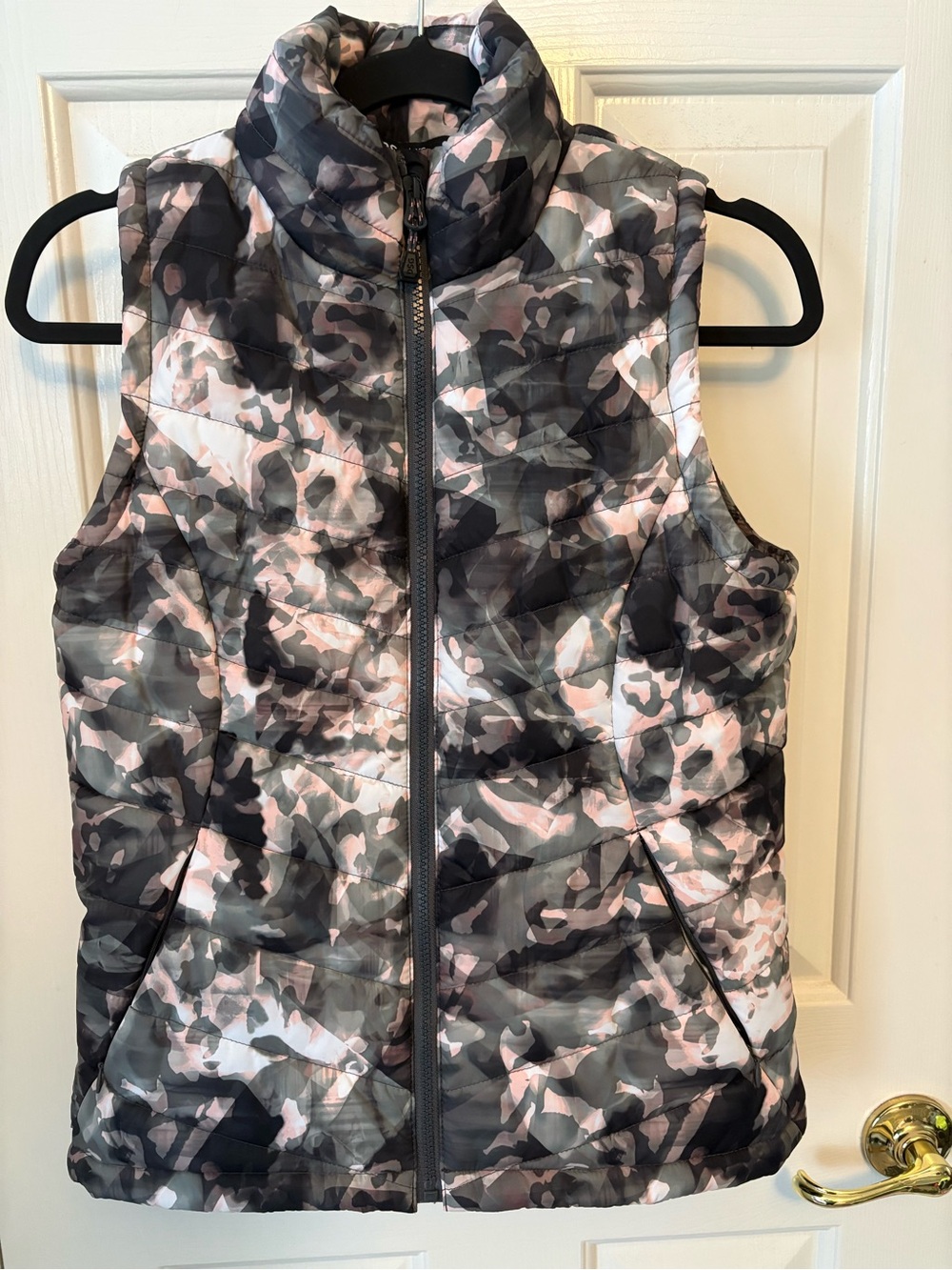 DSG Pink & Gray Camouflage Puffer Vest
